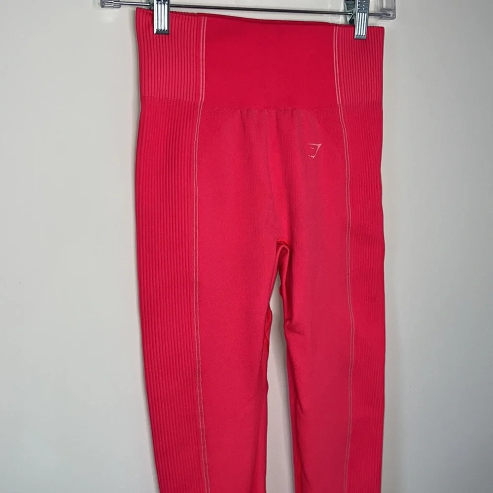 Gymshark ultra seamless high waisted neon hot pink legging medium - Picture 3 of 5